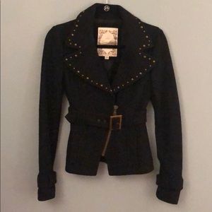 Studded Wool Moto Jacket
